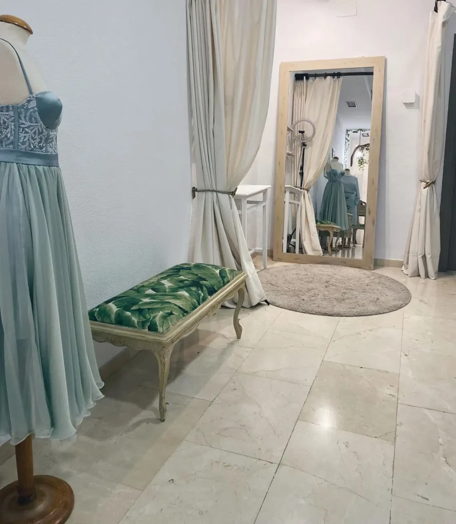 Zona de probador en el atelier